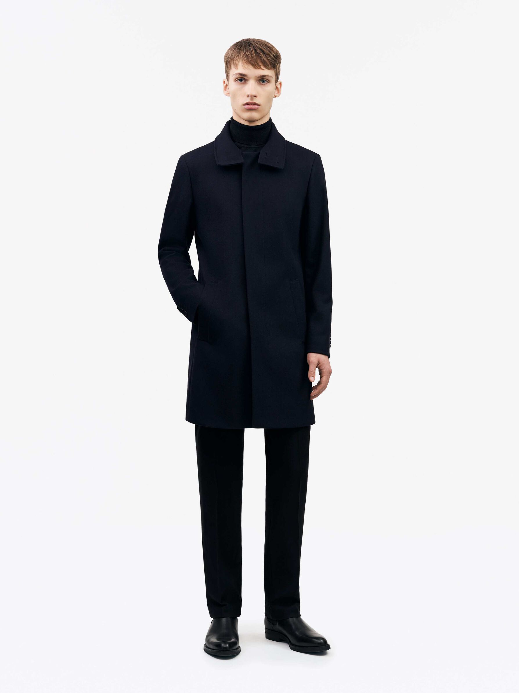 TIGER OF SWEDEN Aleric Coat in Navy T70420007 | eightywingold 