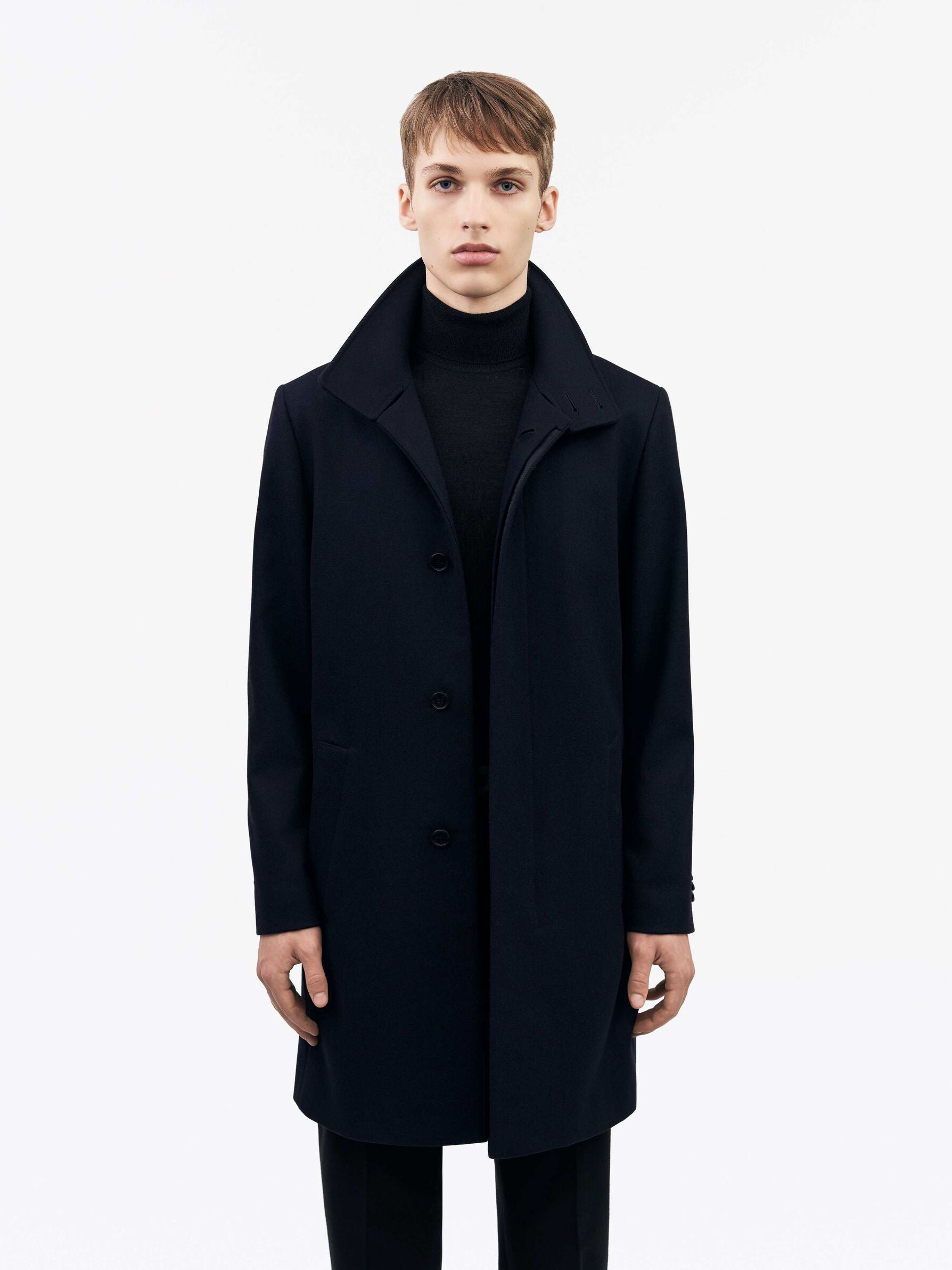 TIGER OF SWEDEN Aleric Coat in Navy T70420007 | eightywingold 