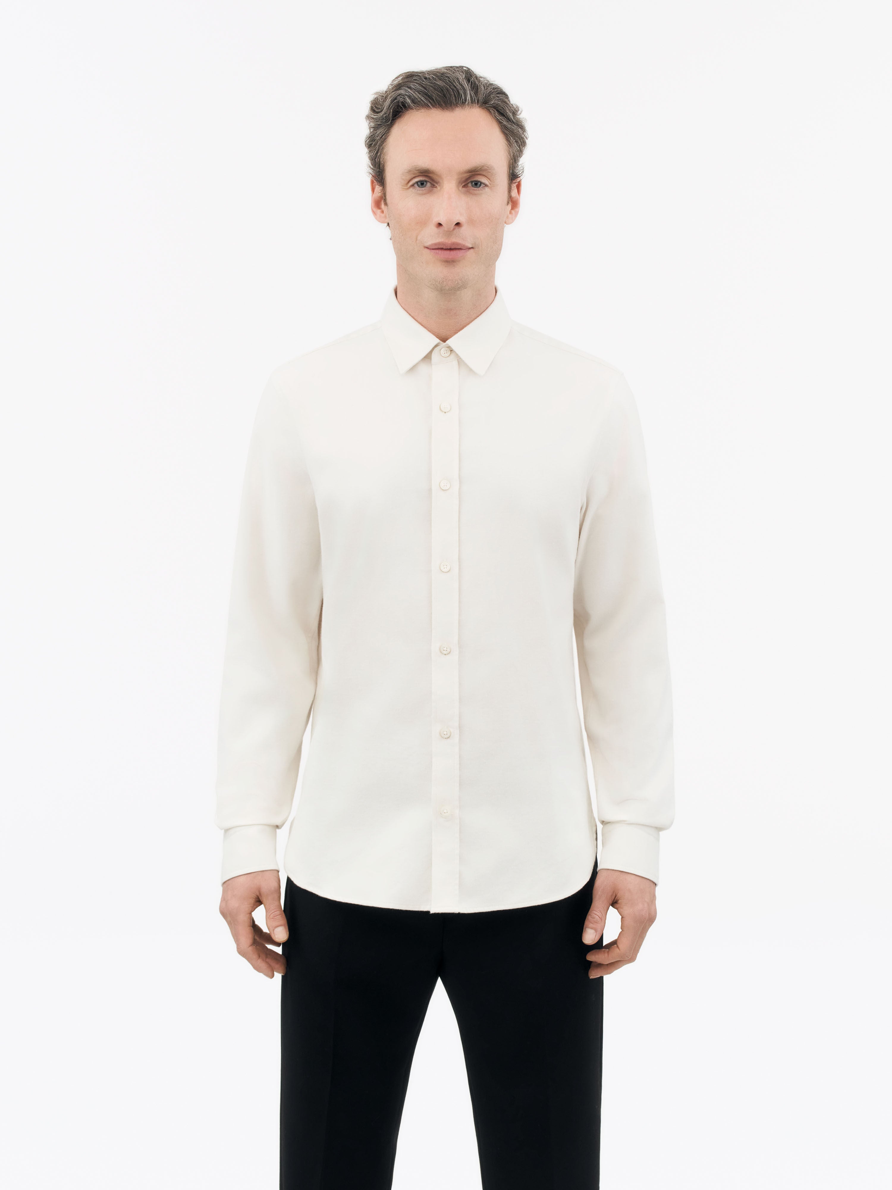 TIGER OF SWEDEN Benjamins Shirt in Off-White T72545001 | eightywingold 