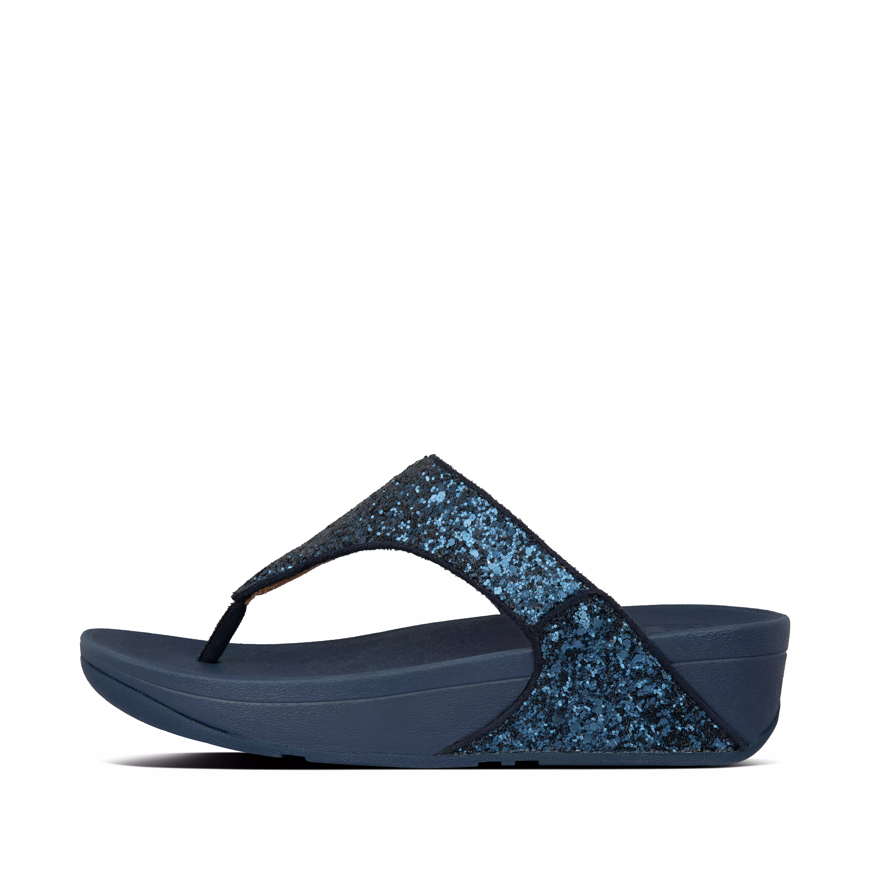 FITFLOP Lulu Glitter Toe-Thongs in Navy X03 | Shop from eightywingold an official brand partner for Fitflop Canada and US.