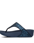 FITFLOP Lulu Glitter Toe-Thongs in Navy X03 | Shop from eightywingold an official brand partner for Fitflop Canada and US.