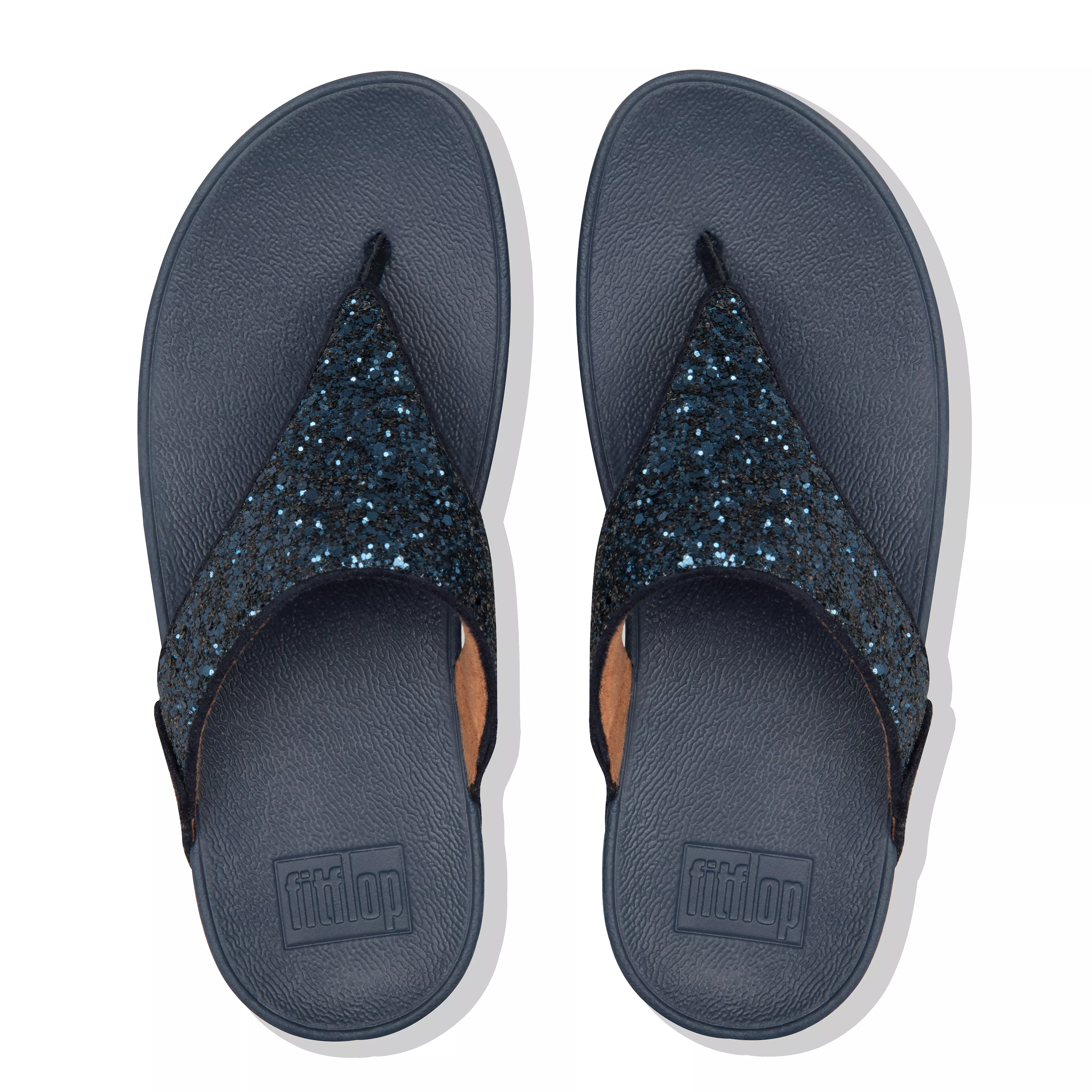 FITFLOP Lulu Glitter Toe-Thongs in Navy X03 | Shop from eightywingold an official brand partner for Fitflop Canada and US.