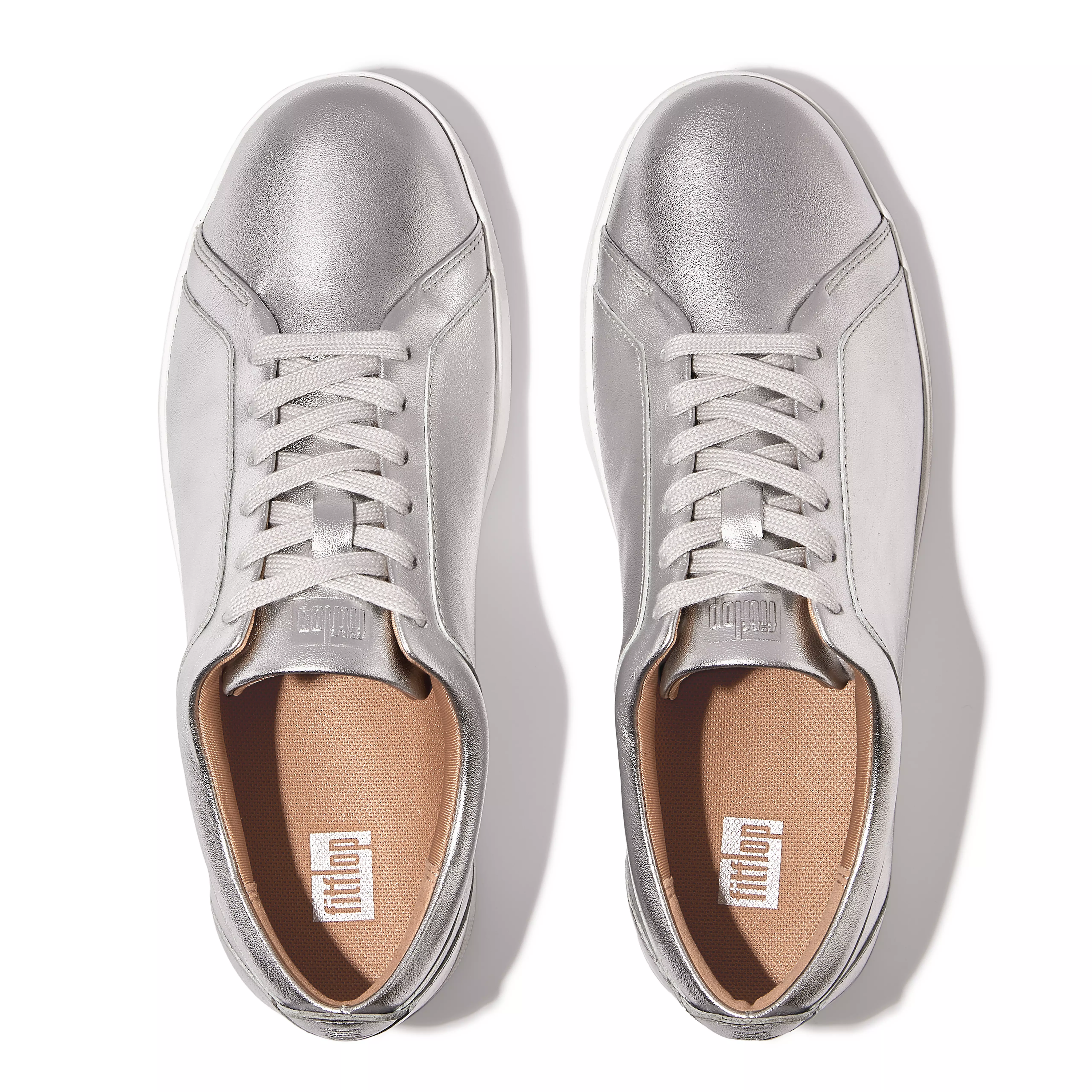 FITFLOP Rally Metallic Backtab Sneakers in Silver X22 | Shop from eightywingold an official brand partner for Fitflop Canada and US.