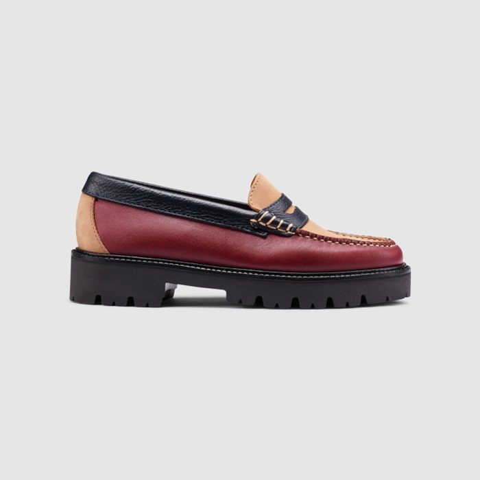 Whitney Tricolor Super Lug Weejuns Loafer in Wine