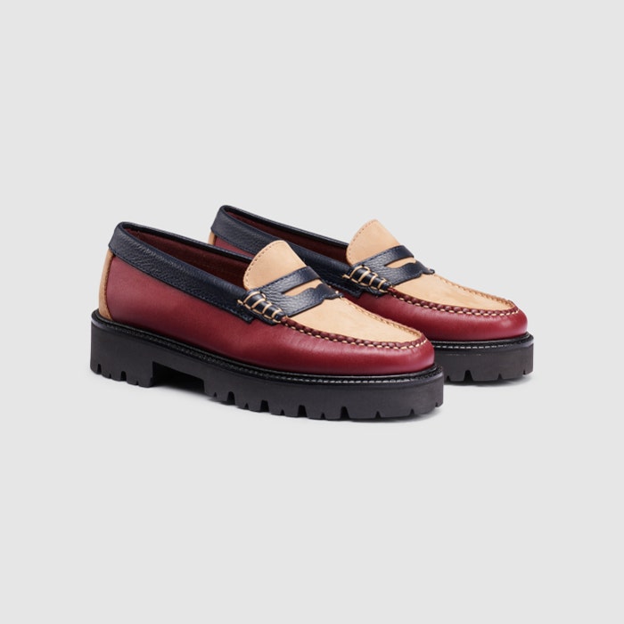 G.H. Bass Whitney Tricolor Super Lug Weejuns Loafer in Wine BAX3W032 | Shop from eightywingold an official brand partner for G.H. Bass Canada and US. 