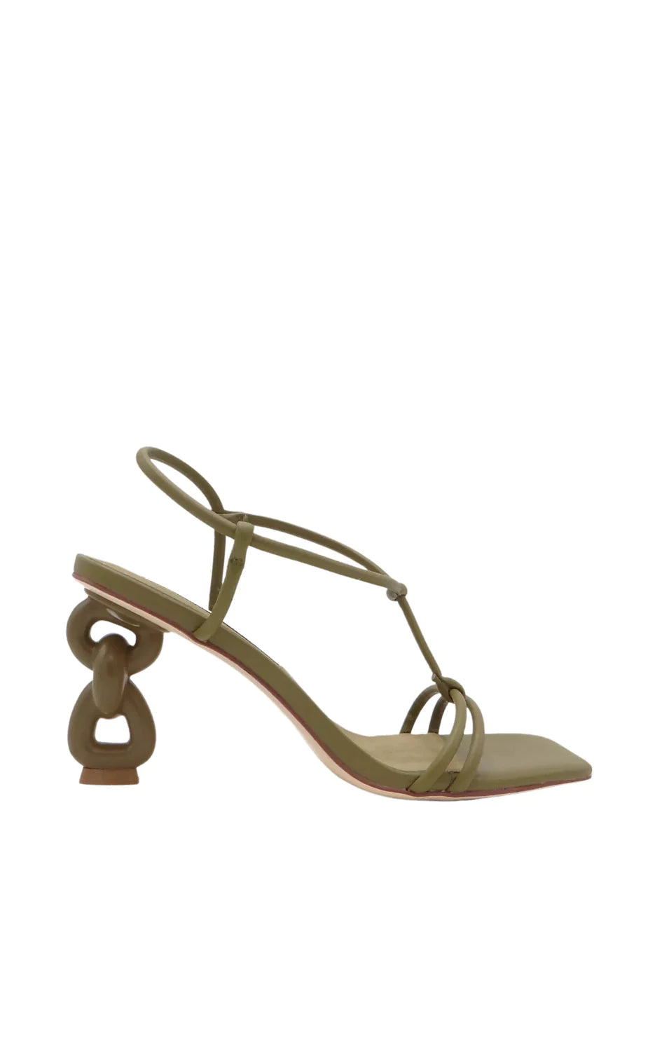 CAVERLEY Amber Heel in Olive 23S523C Olive FROM EIGHTYWINGOLD - OFFICIAL BRAND PARTNER