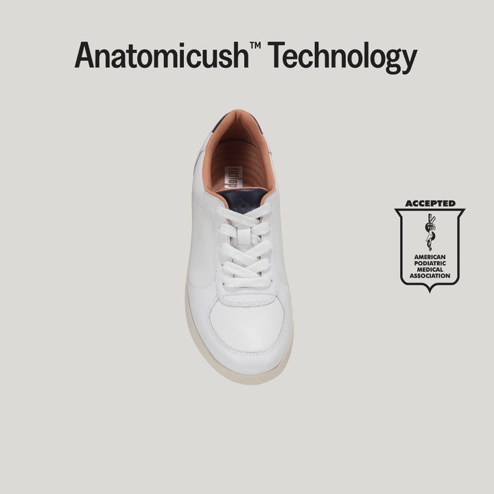 FITFLOP Rally Crystal-Backtab Leather Trainers in White HY8 | Shop from eightywingold an official brand partner for Fitflop Canada and US.