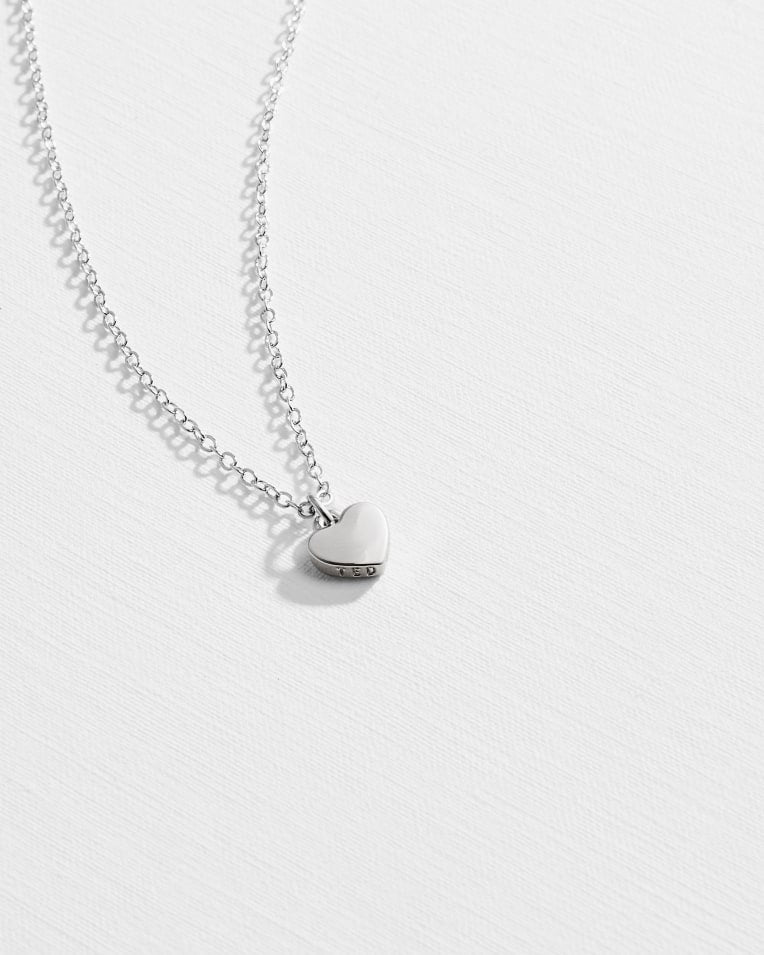 Hara Tiny Heart Pendant Necklace in Silver | eightywingold - official partner of Ted Baker