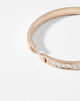 Clemara Hinge Crystal Bangle in Rose Gold | eightywingold - official partner of Ted Baker