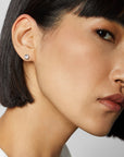 Sinaa Crystal Stud Earring in Silver | eightywingold - official partner of Ted Baker