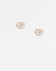 Han Crystal Heart Earring in Rose Gold | eightywingold - official partner of Ted Baker