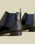 Tradd Leather Chelsea Boots in Black