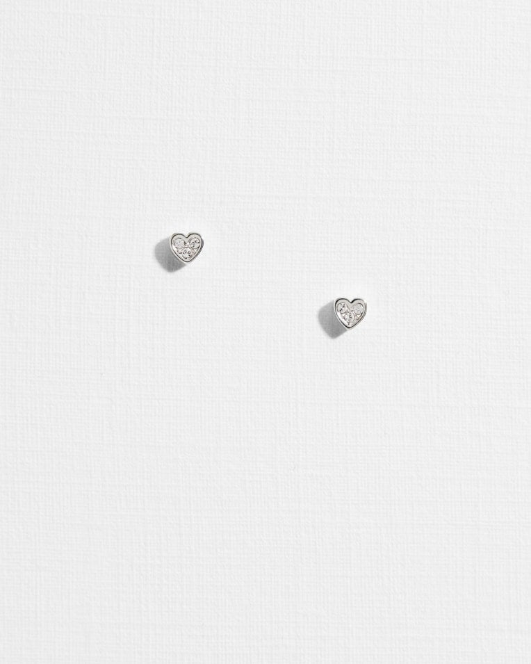 Neenia Nano Heart Stud Earring in Silver | eightywingold - official partner of Ted Baker
