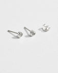 Neenia Nano Heart Stud Earring in Silver | eightywingold - official partner of Ted Baker