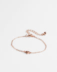 Harsaa Tiny Heart Bracelet in Rose Gold | eightywingold - official partner of Ted Baker