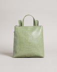 Belax Imitation Croc Non-Leather Backpack in Pl-Green