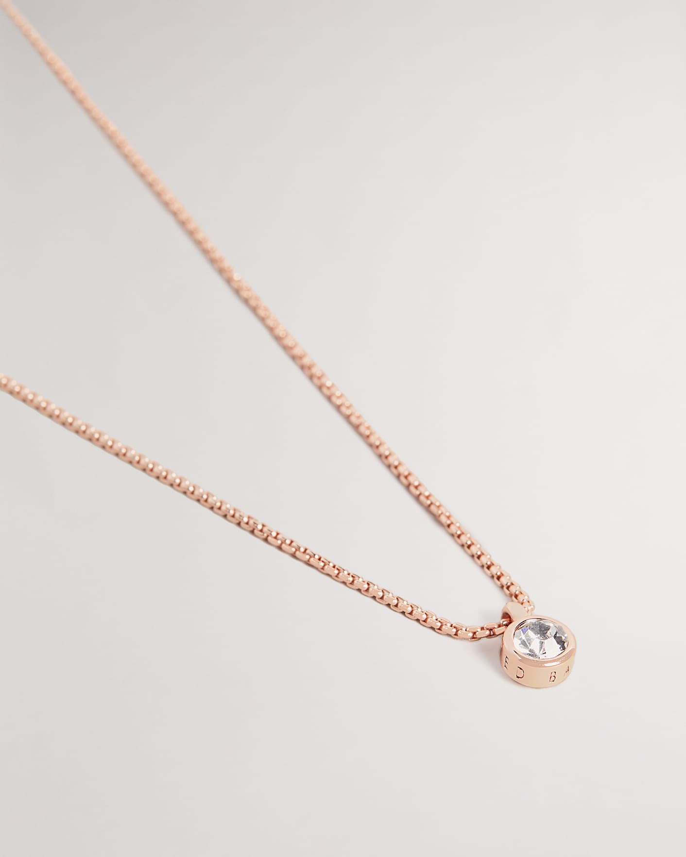 Sinnina Crystal Necklace in Rose Gold | eightywingold - official partner of Ted Baker
