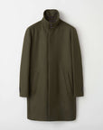 Tiger of Sweden Aleric Stand-Collar Coat in Mossy Green T70419003 | eightywingold