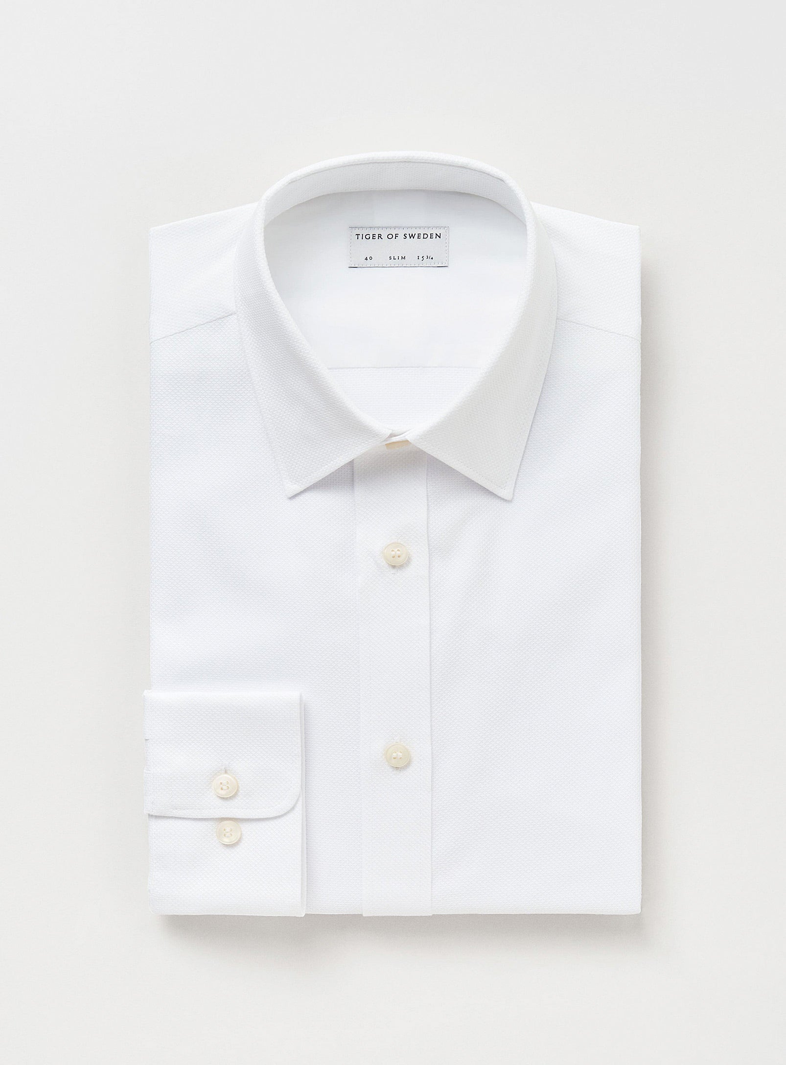 Tiger of Sweden Adley Shirt in White T69541005 | eightywingold