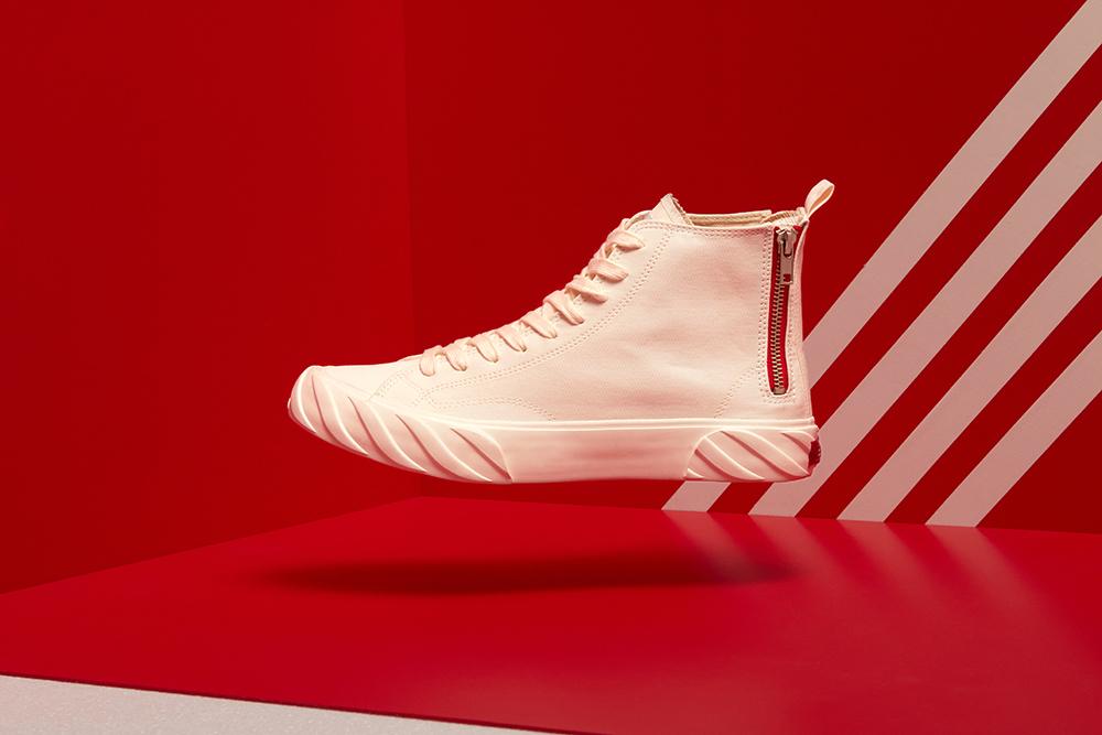 AGE official white high top carbon coated canvas sneakers | eightywingold