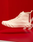 AGE official white high top carbon coated canvas sneakers | eightywingold