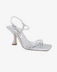 CAVERLEY Kolt Heel in Silver 23S508C Crinkle Silver FROM EIGHTYWINGOLD - OFFICIAL BRAND PARTNER
