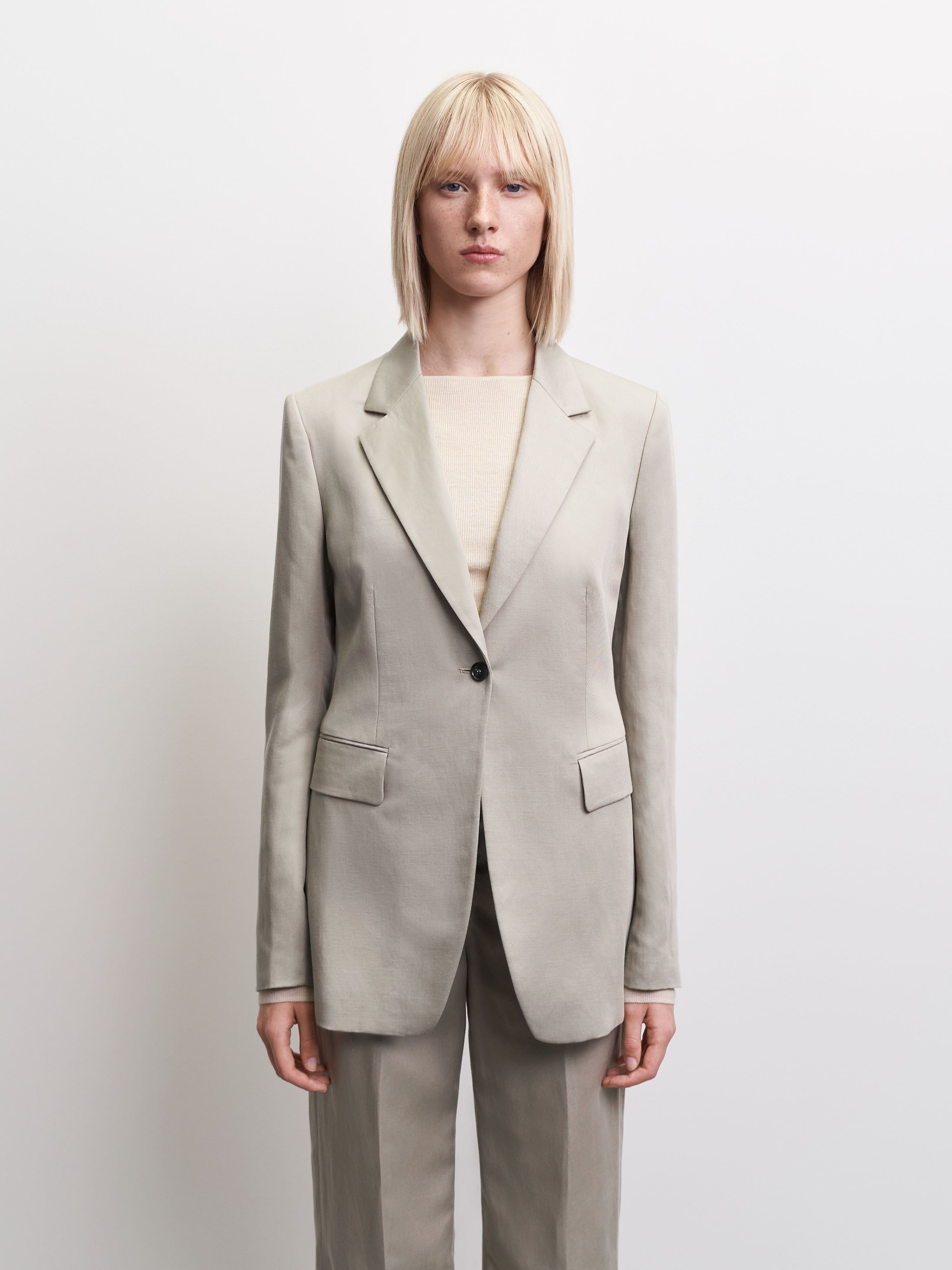 Tiger of Sweden Narina Blazer in Light Taupe S70030014 1Y1 FROM EIGHTYWINGOLD - OFFICIAL BRAND PARTNER