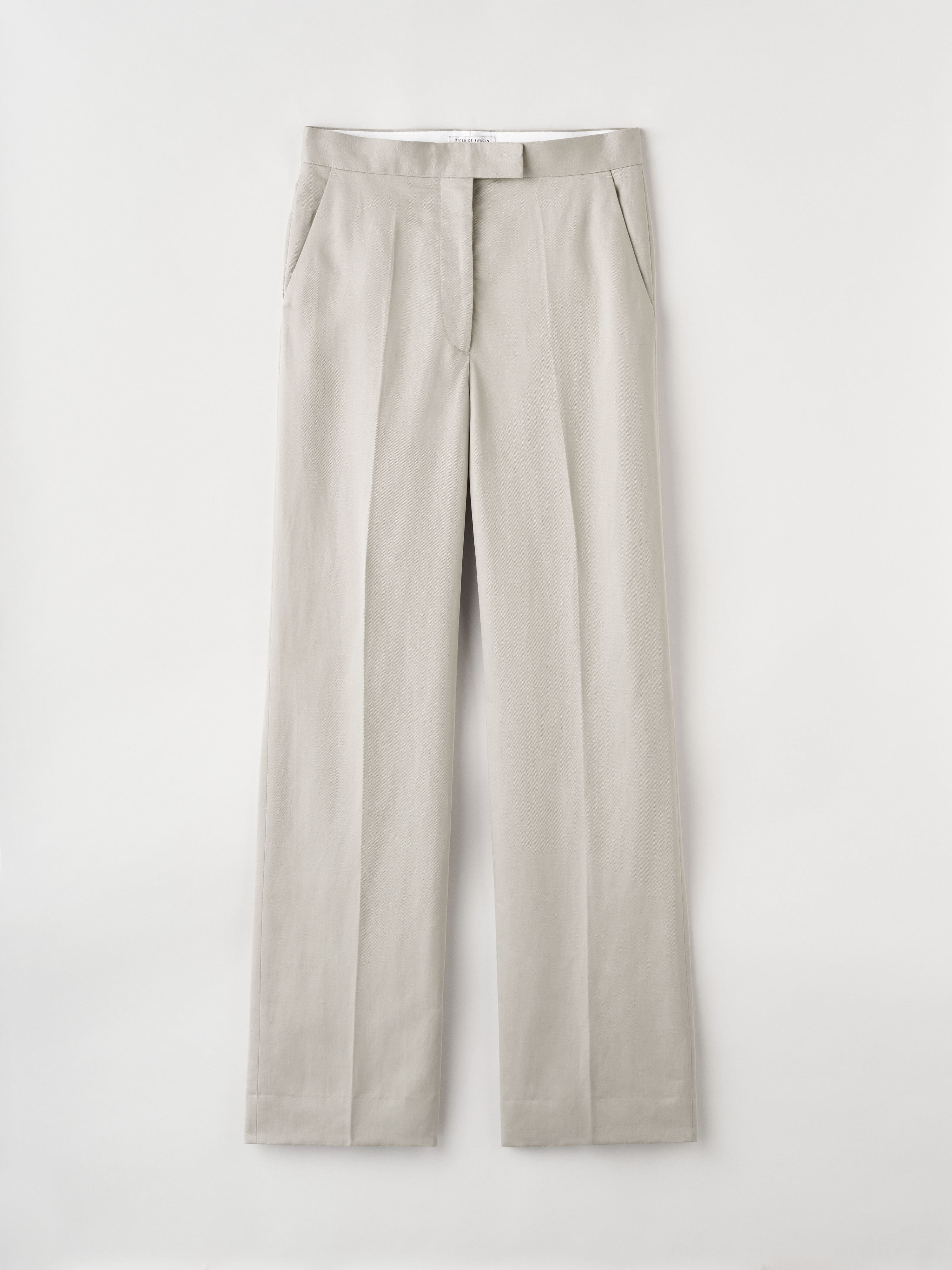Tiger of Sweden Fragria Trousers in Light Taupe S70030015 1Y1 FROM EIGHTYWINGOLD - OFFICIAL BRAND PARTNER