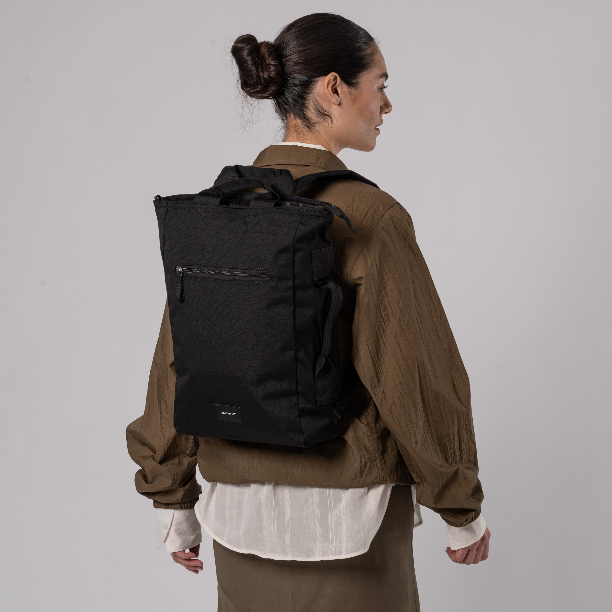 Sandqvist Tony Vegan Backpack in Black SQA2366 | Shop from eightywingold an official brand partner for Sandqvist Canada and US. 