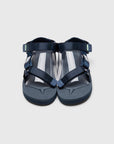 SUICOKE DEPA-Cab sandals with navy nylon upper, navy midsole and sole, strap and logo patch. From Spring/Summer 2023 collection on eightywingold Web Store, an official partner of SUICOKE. OG-022CAB NAVY