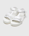 SUICOKE CEL-PO sandals with white nylon upper, white midsole and sole, strap and logo patch. From Spring/Summer 2023 collection on eightywingold Web Store, an official partner of SUICOKE. OG-022PO WHITE
