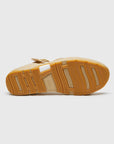 SUICOKE AKK-ab sneakers with brown & yellow nylon upper, brown & yellow midsole and sole, strap and logo patch. From Spring/Summer 2023 collection on eightywingold Web Store, an official partner of SUICOKE. OG-285AB BROWN X YELLOW
