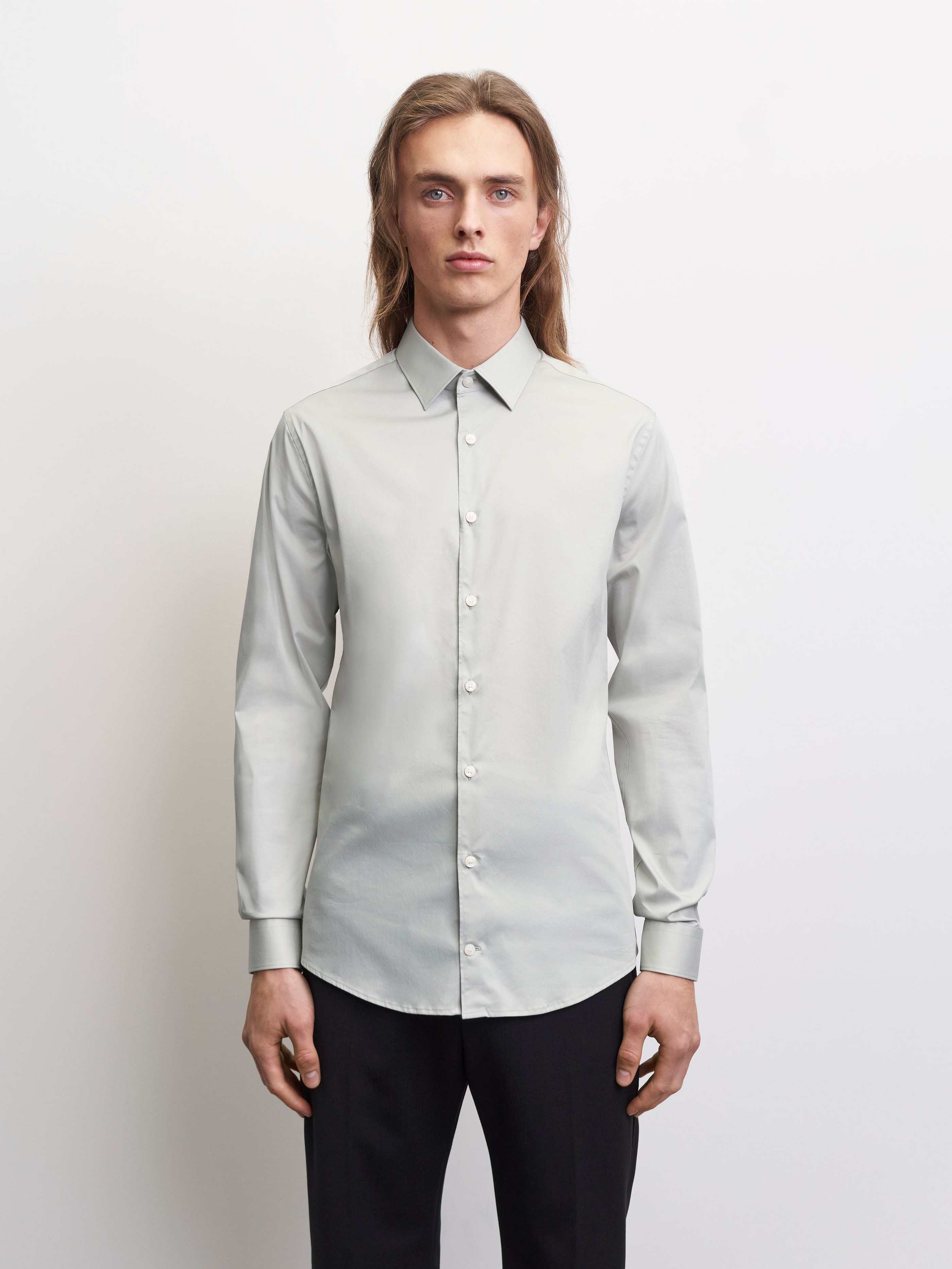 TIGER OF SWEDEN Filbrodie Shirt in Grey T68997029 1Y1-BLUE FOX FROM EIGHTYWINGOLD - OFFICIAL BRAND PARTNER