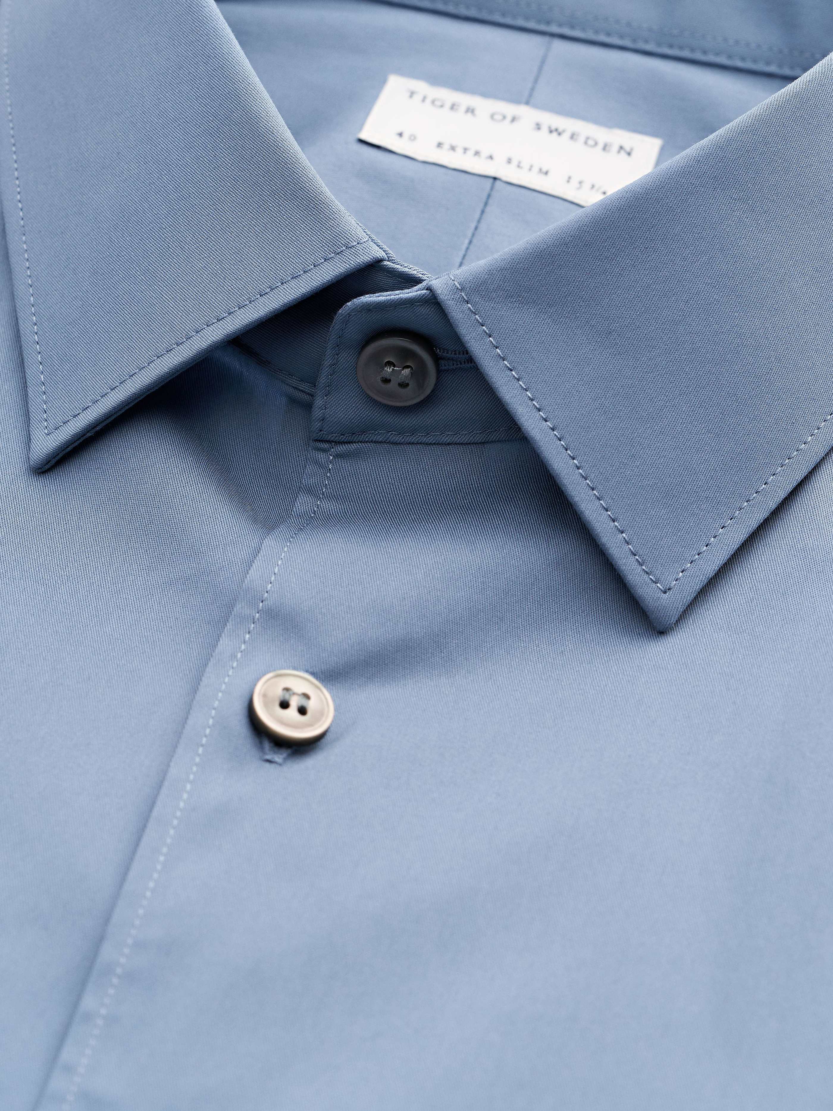TIGER OF SWEDEN Filbrodie Shirt in Blue T68997033 28Y-MIST BLUE FROM EIGHTYWINGOLD - OFFICIAL BRAND PARTNER