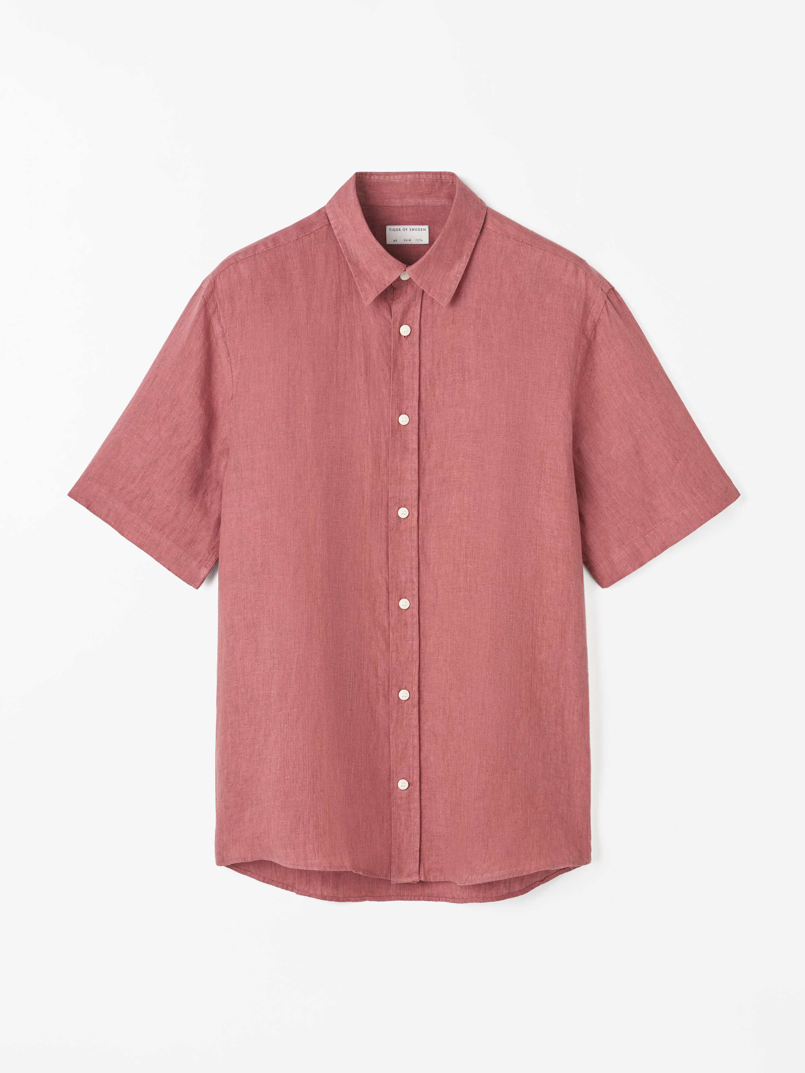 TIGER OF SWEDEN Spenser SS Shirt in Rose Brown T69002017| eightywingold 