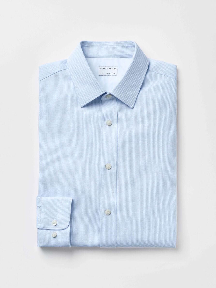 TIGER OF SWEDEN Adley Shirt in Light Blue T69541005| eightywingold