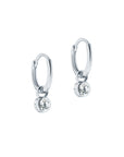 Sinalaa Crystal Huggie Earring in Silver