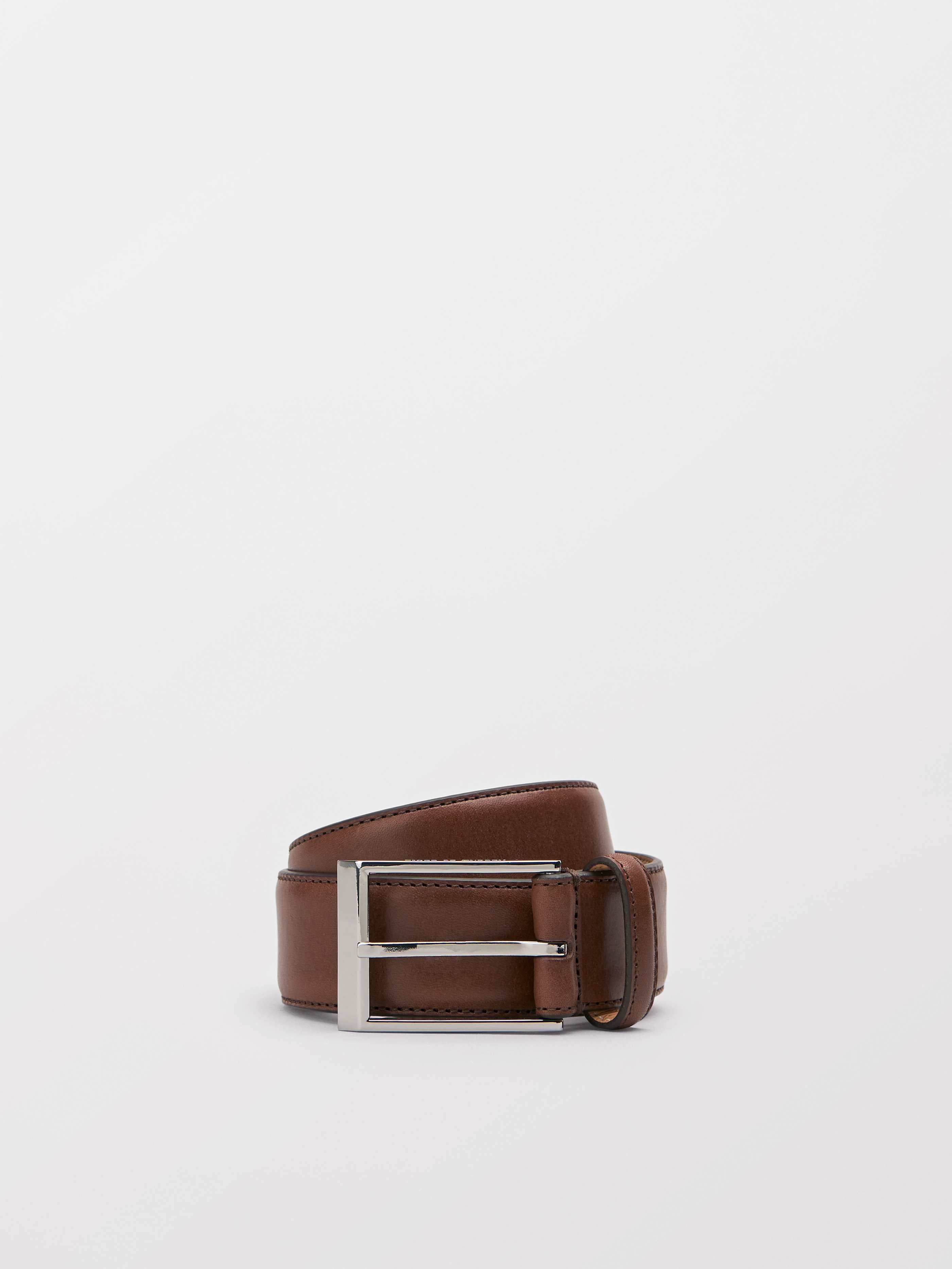 TIGER OF SWEDEN Helmi Leather Belt in Brown U49055040Z 10N-DARK BROWN FROM EIGHTYWINGOLD - OFFICIAL BRAND PARTNER