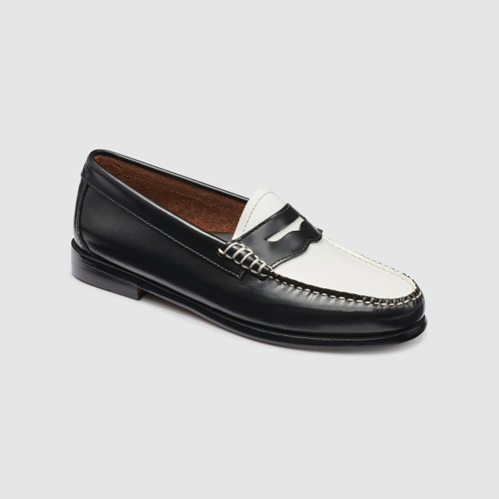 G.H. Bass Whitney Weejuns Loafer in Black/White BAX1W001 | Shop from eightywingold an official brand partner for G.H. Bass Canada and US. 