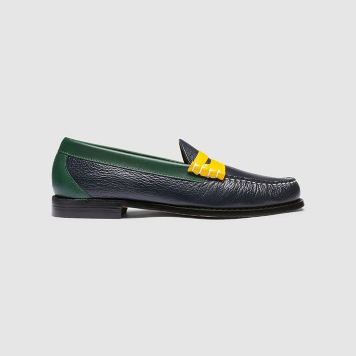 G.H. Bass Larson Tricolor Weejuns Loafer in Navy BAZ3W459 | Shop from eightywingold an official brand partner for G.H. Bass Canada and US. 