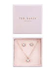 Hadeya Crystal Heart Gift Set in rose gold |eightywingold - official partner of Ted Baker